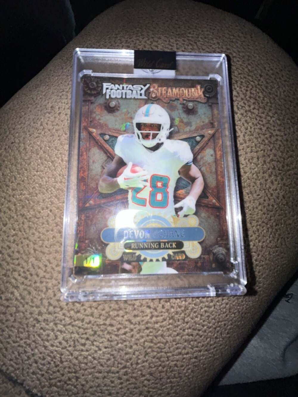 Wild Card Fantasy Football Steampunk De'Von Achane 1/1 Card